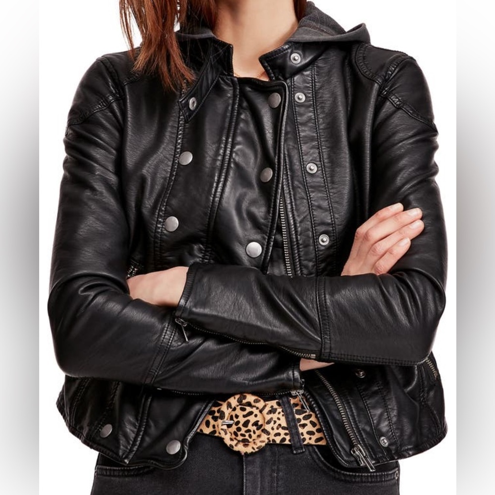 Free People - We the Free Vegan Leather Jacket